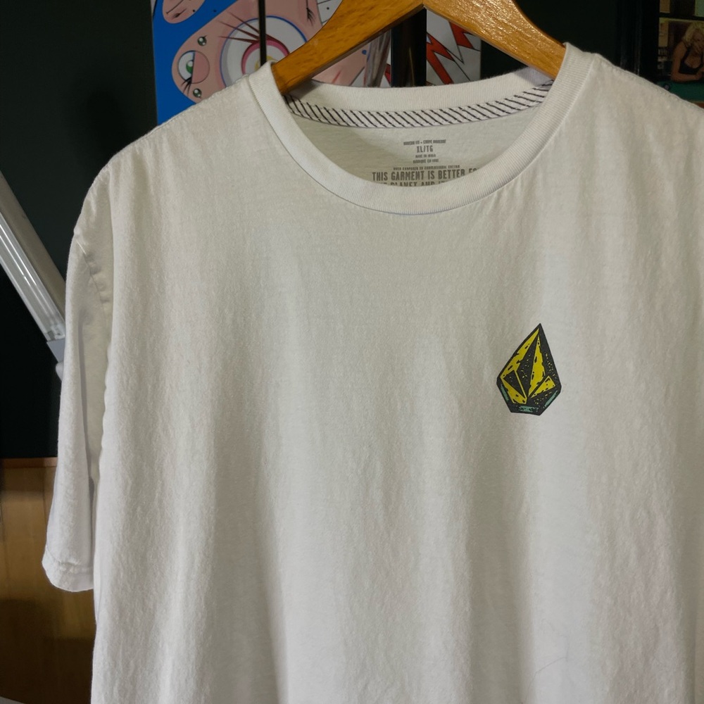 Volcom White and Yellow Graphic Tee - Picture 2 of 7